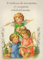 ANGELO Buon Anno Natale Vintage Cartolina CPSM #PAJ087.A - Engelen