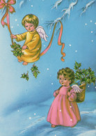 ANGELO Buon Anno Natale Vintage Cartolina CPSM #PAH905.A - Anges