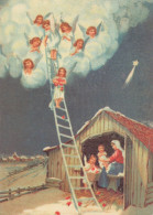 ENGEL WEIHNACHTSFERIEN Feiern & Feste Vintage Ansichtskarte Postkarte CPSM #PAH797.A - Anges
