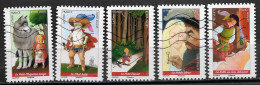 France 2021  Oblitéré Autoadhésif  N° 2037 - 2038 - 2039 - 2045 - 2046   - Contes Merveilleux - Used Stamps