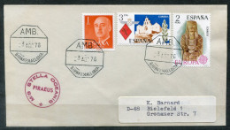 SPANIEN - Schiffspost, Navire, Paquebot, Ship Letter, Stempel AMB BARNA - P.MALLORCA + Cachet MS STELLA OCEANIS - Briefe U. Dokumente