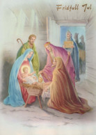 Vergine Maria Madonna Gesù Bambino Natale Religione Vintage Cartolina CPSM #PBB859.A - Virgen Mary & Madonnas