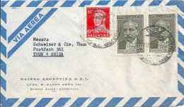 Airmail Brief  "Baires SRL, Buenos Aires" - Thun        1959 - Brieven En Documenten