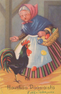 OSTERN HUHN EI Vintage Ansichtskarte Postkarte CPA #PKE205.A - Easter