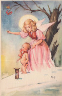 ÁNGEL Navidad Vintage Tarjeta Postal CPSMPF #PKD766.A - Angeli