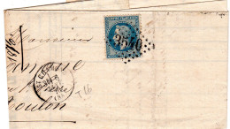 1869  CAD T 16 De SAINT CHAMOND  G C 3540  Envoyée à TOULON - 1849-1876: Klassik
