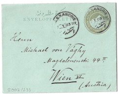 (C05) - 1P. LETTER SHEET STATIONNERY ALEXANDRIE => AUSTRIA 1903 - 1866-1914 Khedivato De Egipto