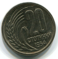 20 STOTINKI 1954 BULGARIA Coin UNC #W11308.U.A - Bulgaria