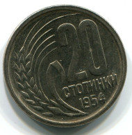 20 STOTINKI 1954 BULGARIA Coin UNC #W11308.U.A - Bulgarien