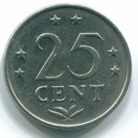 25 CENTS 1971 NIEDERLÄNDISCHE ANTILLEN Nickel Koloniale Münze #S11545.D.A - Nederlandse Antillen