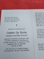 Doodsprentje Odette De Bonte / Hamme 26/4/1949 Grembergen 19/9/1997 ( Marc Govaert ) - Religión & Esoterismo