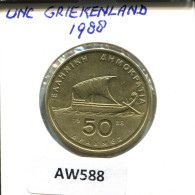 50 DRACHMES 1988 GREECE Coin #AW588.U.A - Grèce