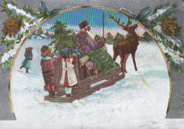 Buon Anno Natale BAMBINO LENTICULAR 3D Vintage Cartolina CPSM #PAZ082.A - Nouvel An