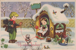 NIÑOS Escenas Paisajes Vintage Tarjeta Postal CPSMPF #PKG595.A - Escenas & Paisajes