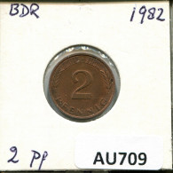 2 PFENNIG 1982 F BRD DEUTSCHLAND Münze GERMANY #AU709.D.A - 2 Pfennig