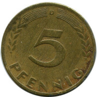 5 PFENNIG 1949 D WEST & UNIFIED GERMANY Coin #DB893.U.A - 5 Pfennig
