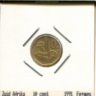 10 CENTS 1991 AFRIQUE DU SUD SOUTH AFRICA Pièce #AS293.F.A - Sudáfrica