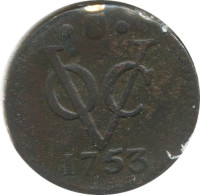1753 UTRECHT VOC 1/2 DUIT NEERLANDÉS NETHERLANDS Colonial Moneda #VOC1228.8.E.A - Nederlands-Indië