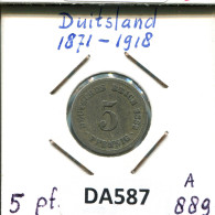5 PFENNIG 1889 A ALEMANIA Moneda GERMANY #DA587.2.E.A - 5 Pfennig