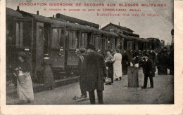 Givors Association Givordine De Secours Aux Blessés Militaires Train Locomotive Rhône 69700 Cpa Voyagée En B.Etat - Givors