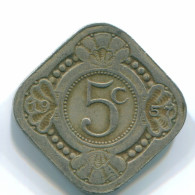 5 CENTS 1957 ANTILLAS NEERLANDESAS Nickel Colonial Moneda #S12411.E.A - Antillas Neerlandesas