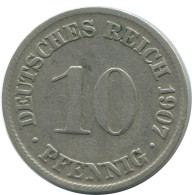10 PFENNIG 1907 D GERMANY Coin #AE461.U.A - 10 Pfennig