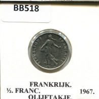1/2 FRANC 1967 FRANCE Pièce #BB518.F.A - 1/2 Franc
