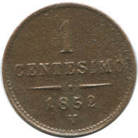 ITALY 1 Centesimo 1852 V Franz Joseph I #AC318.8.E.A - Parme