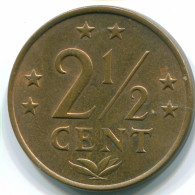 2 1/2 CENT 1971 NETHERLANDS ANTILLES Bronze Colonial Coin #S10503.U.A - Antilles Néerlandaises