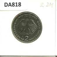 2 DM 1973 G K. ADENAUER BRD ALLEMAGNE Pièce GERMANY #DA818.F.A - 2 Marcos