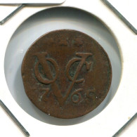 1765 ZEALAND VOC DUIT NEERLANDÉS NETHERLANDS Colonial Moneda #VOC1968.10.E.A - Indes Néerlandaises