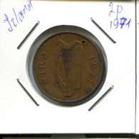 2 PENCE 1971 IRLANDE IRELAND Pièce #AN655.F.A - Ierland