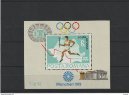 ROUMANIE 1972 Jeux Olympiques De Munich  Yvert BF 94, Michel Block 93 NEUF** MNH Cote 20 Euros - Blocks & Kleinbögen