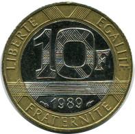 10 FRANCS 1989 FRANCIA FRANCE Moneda BIMETALLIC #AZ390.E.A - 10 Francs