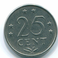 25 CENTS 1975 NETHERLANDS ANTILLES Nickel Colonial Coin #S11626.U.A - Antillas Neerlandesas