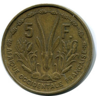 5 FRANCS 1956 FRENCH WESTERN AFRICAN STATES #AX882.U.A - Africa Occidentale Francese