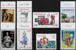 MONACO - ANNEE 2000 - 8 VALEURS ENTRE N° 2274 ET 2286 - NEUF** MNH - Nuevos