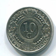 10 CENTS 1989 NIEDERLÄNDISCHE ANTILLEN Nickel Koloniale Münze #S11318.D.A - Niederländische Antillen