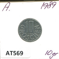 10 GROSCHEN 1989 AUSTRIA Moneda #AT569.E.A - Oostenrijk