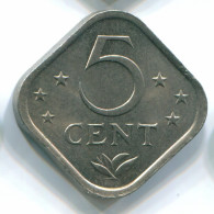 5 CENTS 1975 ANTILLAS NEERLANDESAS Nickel Colonial Moneda #S12251.E.A - Antille Olandesi