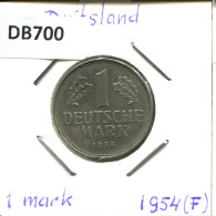 1 DM 1954 F BRD ALLEMAGNE Pièce GERMANY #DB700.F.A - 1 Marco