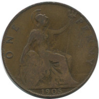 PENNY 1905 UK GREAT BRITAIN Coin #AG861.1.U.A - D. 1 Penny