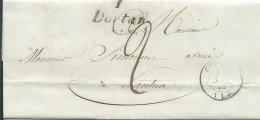 FRANCE MARQUE CURSIVE 1 DORTAN CACHET OYONNAX ( AIN ) POUR NANTUA DE1844 LETTRE COVER - 1801-1848: Precursores XIX