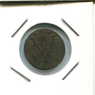 1790 HOLLAND VOC DUIT NIEDERLANDE OSTINDIEN NY COLONIAL PENNY #VOC2777.7.D.A - Indie Olandesi