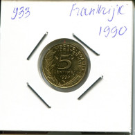 5 CENTIMES 1990 FRANKREICH FRANCE Französisch Münze #AN031.D.A - 5 Centimes