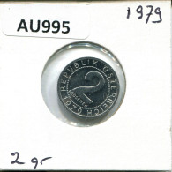 2 GROSCHEN 1979 AUSTRIA Moneda #AU995.E.A - Austria
