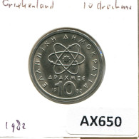 10 DRACHMES 1982 GREECE Coin #AX650.U.A - Griechenland