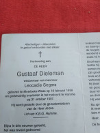 Doodsprentje Gustaaf Dieleman / Moerbeke Waas  18/2/1899 Hamme 31/10/1997 ( Leocadie Segers ) - Religión & Esoterismo