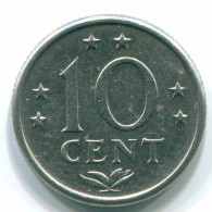 10 CENTS 1974 ANTILLES NÉERLANDAISES Nickel Colonial Pièce #S13515.F.A - Antilles Néerlandaises