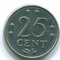 25 CENTS 1970 NETHERLANDS ANTILLES Nickel Colonial Coin #S11461.U.A - Netherlands Antilles